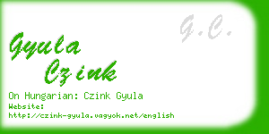 gyula czink business card